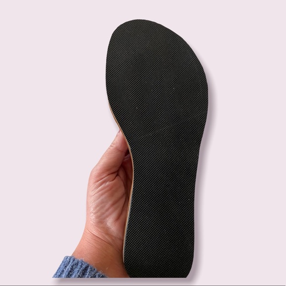 Handmade Straw Slide Sandals Open Toe Mule Black and Natural Woven. Size 39 - Picture 7 of 7